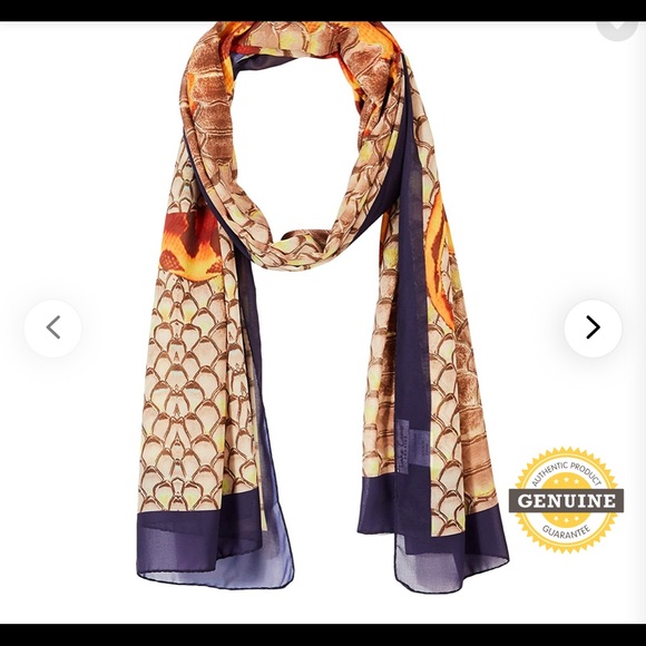 SNAKES!!!! LAKE COMO SCARVES - Python Printed, Large LightweightHand finished - Picture 6 of 12